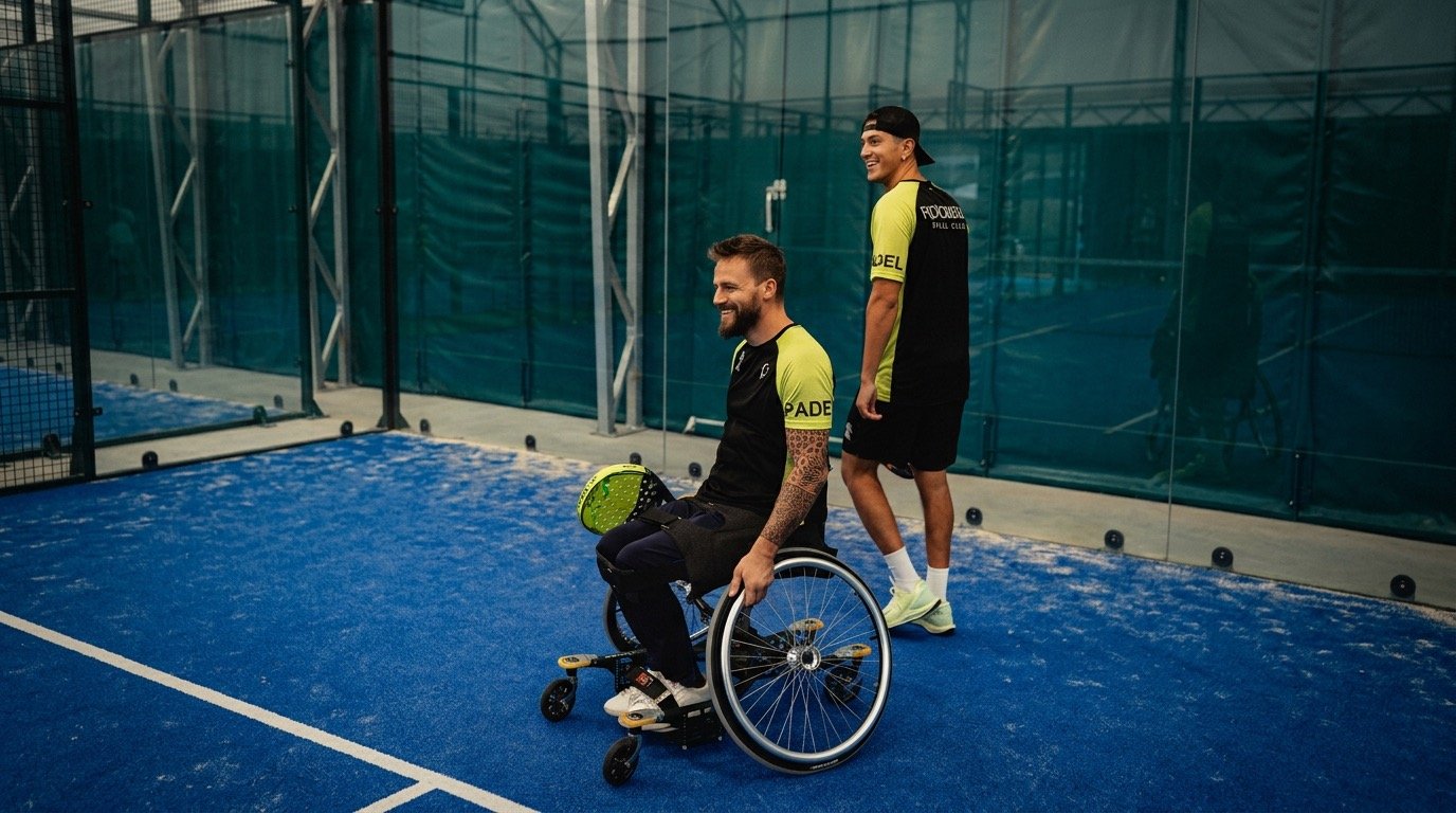 Giocatori sul campo da padel al Rondinella
